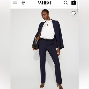 White House Black Market High Rise Slim Trouser Pant in Navy Size 4